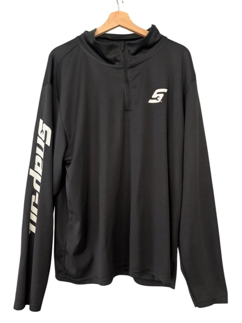 Snap-on Tools Mechanic Workwear 1/4 Zip Pullover Long Sleeve Black Mens Size XL